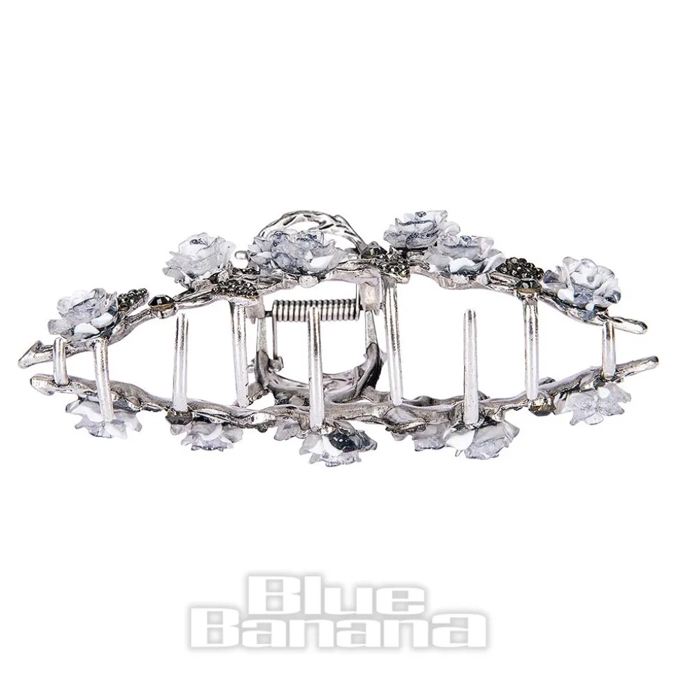 Blue Banana Thorn & Roses Hair Clip (Multicolour)
