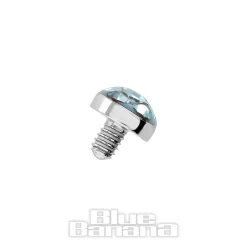 Blue Banana Titanium 3mm Microdermal Top (Aqua)
