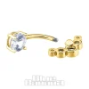 Blue Banana Top Bar Navel Bar (Crystal)