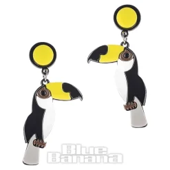 Blue Banana Toucan Earrings (Multicoloured)