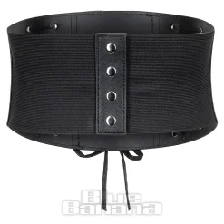 Blue Banana Triple Laces Wide Waist Belt (Black)