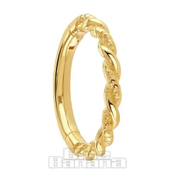 Blue Banana Twist 14K Gold 1.2 x 8mm Hinged Segment Ring (Gold)