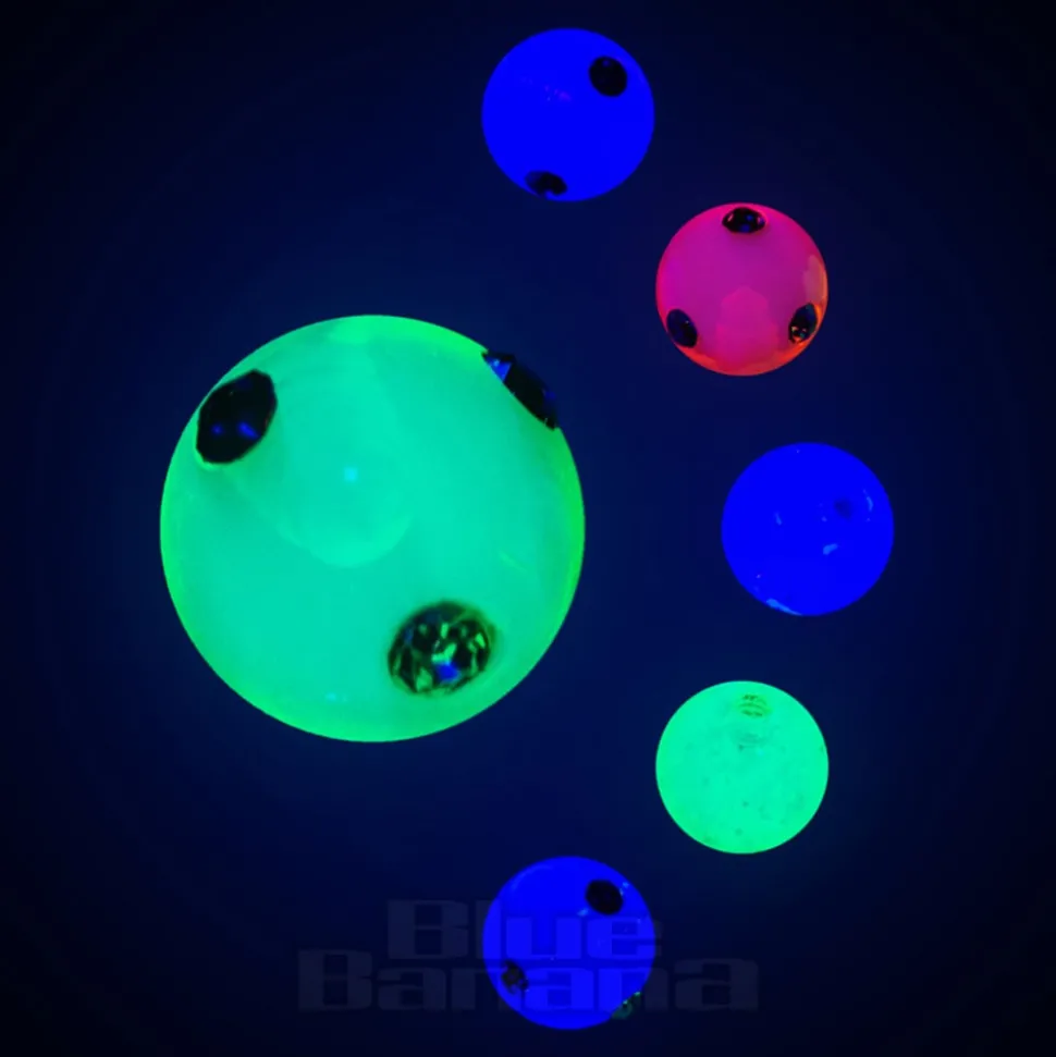 Blue Banana UV 8mm Assorted Cubic Zirconia Balls (Pack Of 10)