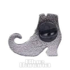 Blue Banana Witches Boot Pin Badge (Black)