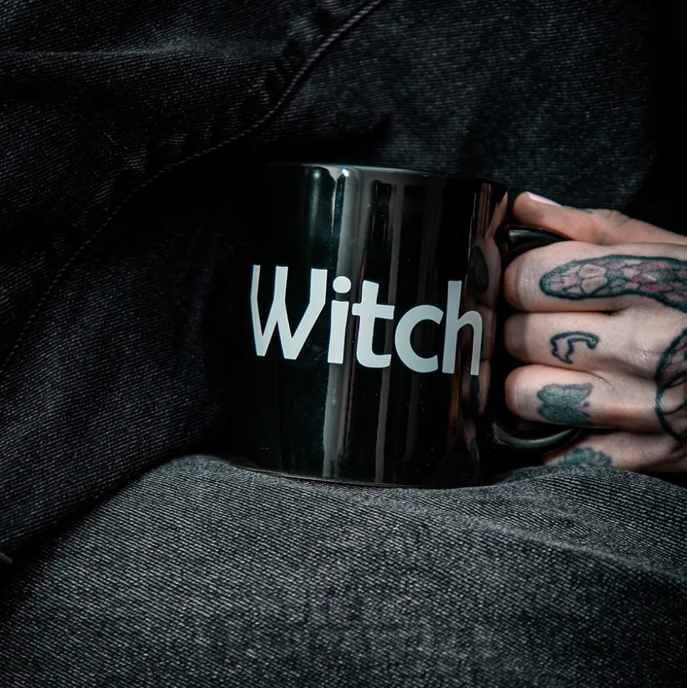 Blue Banana Witch Mug (Black)