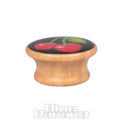 Blue Banana Wood Cherries Ear Plug 8-18mm (Black)