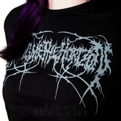 Bring Me The Horizon Official Metal Logo Genxsis Crop T Shirt (Black)