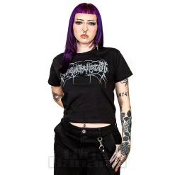 Bring Me The Horizon Official Metal Logo Genxsis Crop T Shirt (Black)