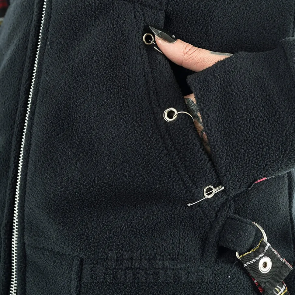 Bye Bye Kitty Trinity Zip Hoodie (Black)