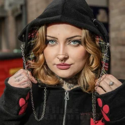Bye Bye Kitty Trinity Zip Hoodie (Black)