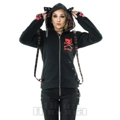 Bye Bye Kitty Trinity Zip Hoodie (Black)