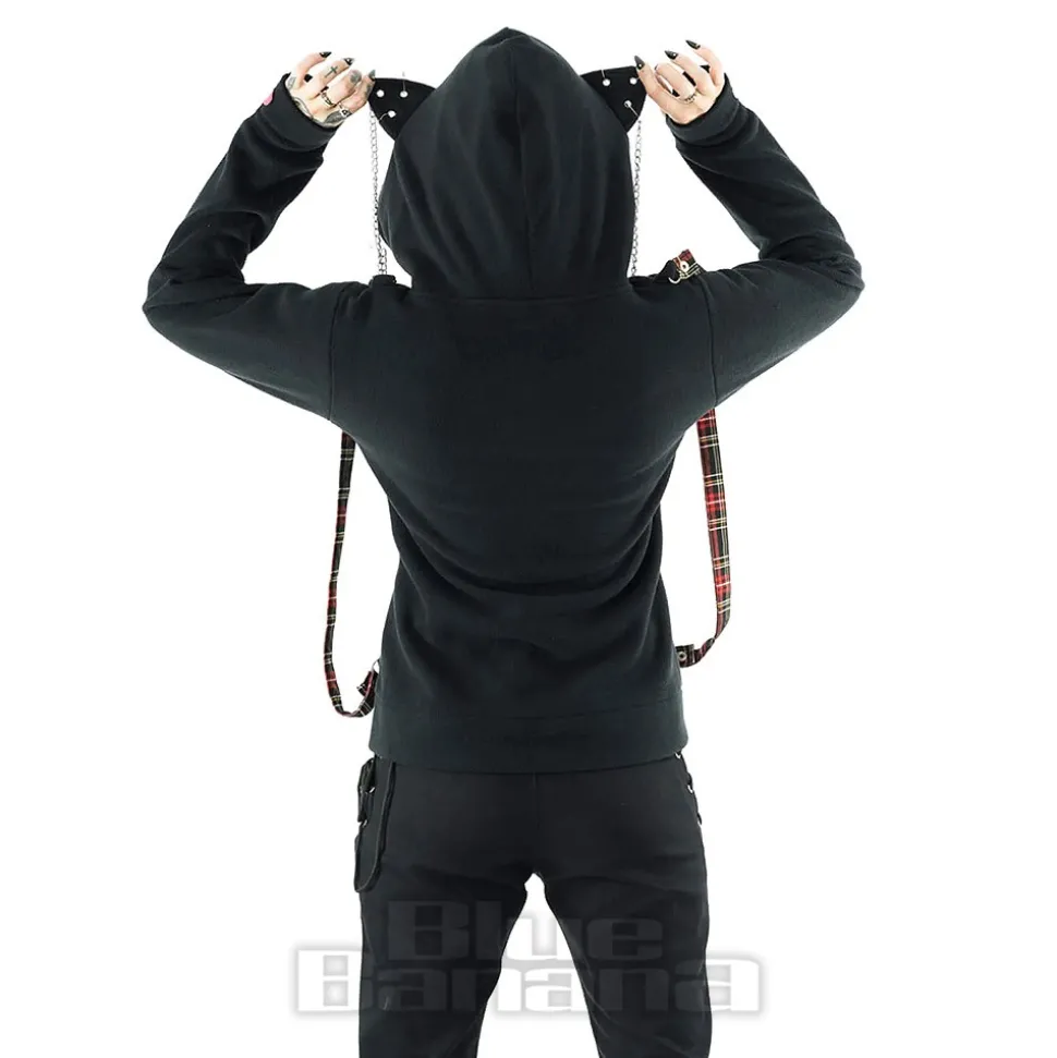 Bye Bye Kitty Trinity Zip Hoodie (Black)