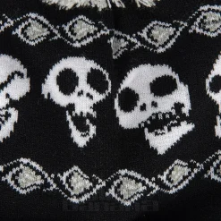 Corpse Bride Skeleton Bobble Hat (Black/White)