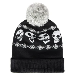 Corpse Bride Skeleton Bobble Hat (Black/White)