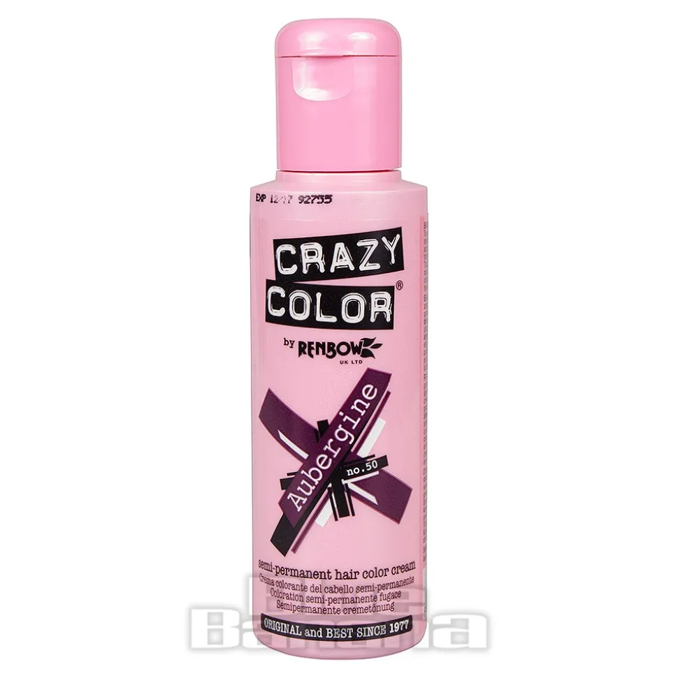 Crazy Color Semi-Permanent Hair Dye 100ml (Aubergine)