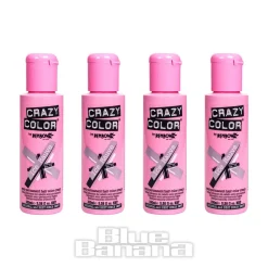 Crazy Color Semi-Permanent Hair Dye 4 Pack 100ml (Ice Mauve)