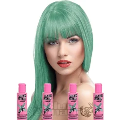 Crazy Color Semi-Permanent Hair Dye 4 Pack 100ml (Peppermint)