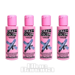 Crazy Color Semi-Permanent Hair Dye 4 Pack 100ml (Slate)
