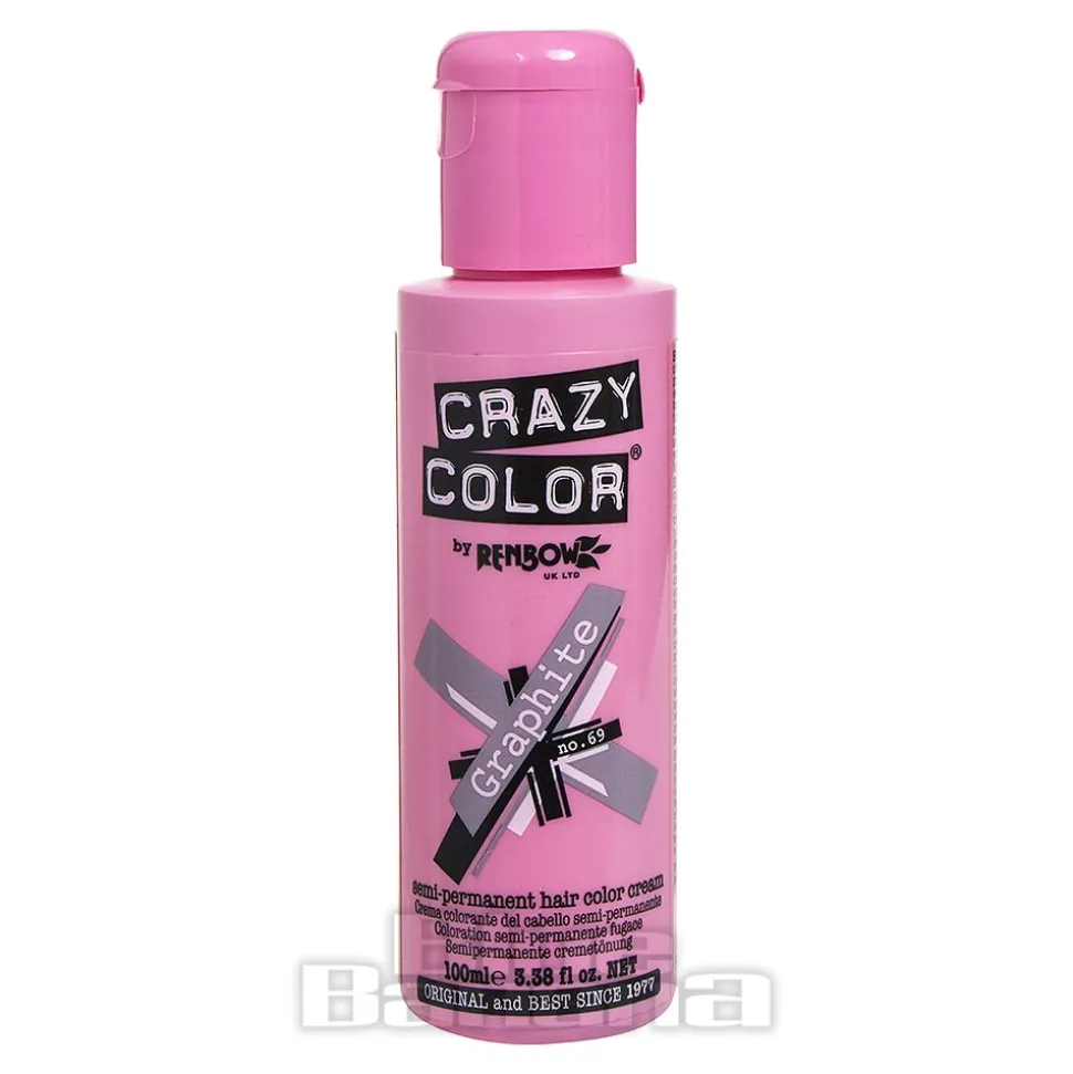 Crazy Color Semi-Permanent Hair Dye 100ml (Graphite)