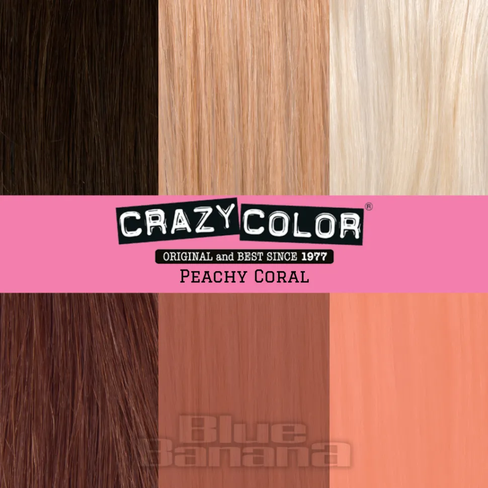 Crazy Color Semi-Permanent Hair Dye 100ml (Peachy Coral)