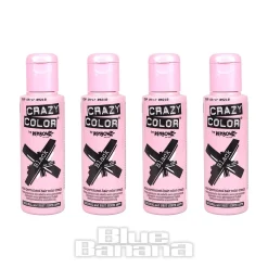 Crazy Color Semi-Permanent Hair Dye 4 Pack 100ml (Black)