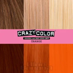 Crazy Color Semi-Permanent Hair Dye 4 Pack 100ml (Orange)