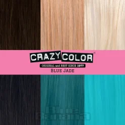 Crazy Color Semi-Permanent Hair Dye 4 Pack 100ml (Blue Jade)