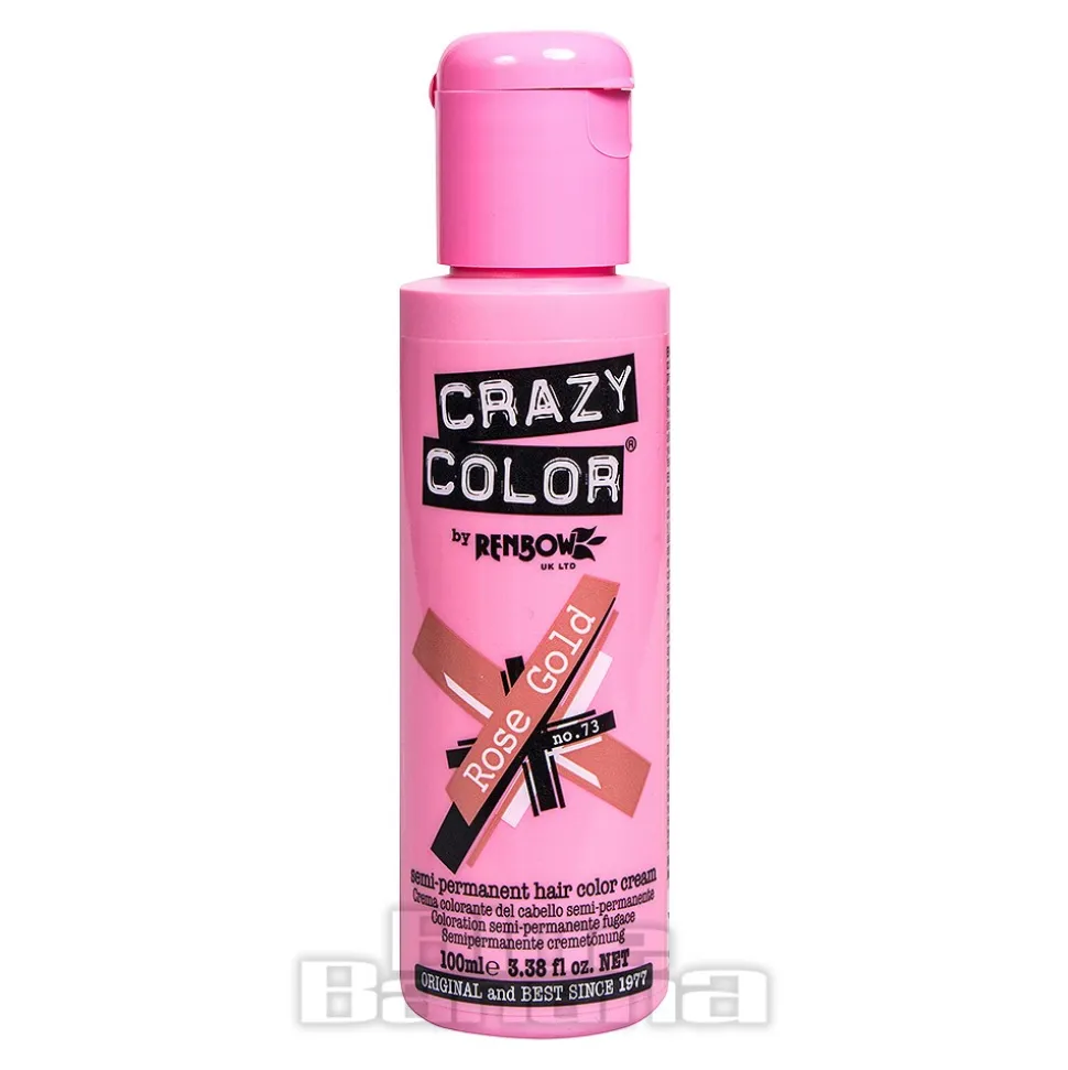 Crazy Color Semi-Permanent Hair Dye 100ml (Rose Gold)