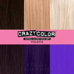 Crazy Color Semi-Permanent Hair Dye 4 Pack 100ml (Violette)