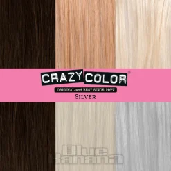 Crazy Color Semi-Permanent Hair Dye 4 Pack 100ml (Silver)