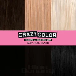 Crazy Color Semi-Permanent Hair Dye 100ml (Natural Black)