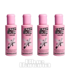 Crazy Color Semi-Permanent Hair Dye 4 Pack 100ml (Platinum)