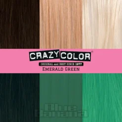 Crazy Color Semi-Permanent Hair Dye 100ml (Emerald Green)