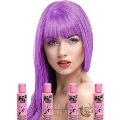 Crazy Color Semi-Permanent Hair Dye 4 Pack 100ml (Lavender)