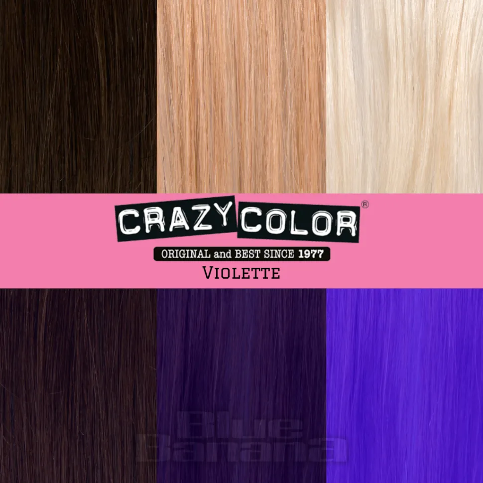 Crazy Color Semi-Permanent Hair Dye 100ml (Violette)