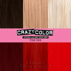 Crazy Color Semi-Permanent Hair Dye 100ml (Fire Red)