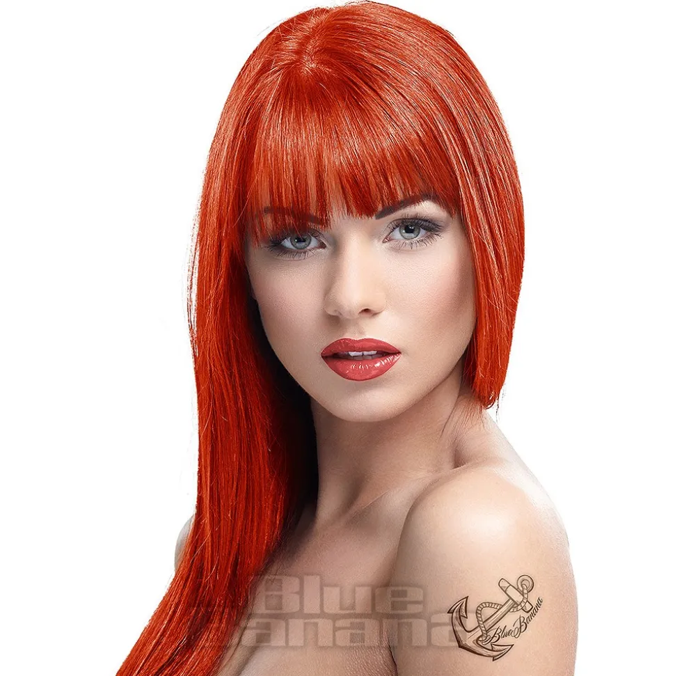 Crazy Color Semi-Permanent Hair Dye 100ml (Coral Red)