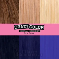 Crazy Color Semi-Permanent Hair Dye 100ml (Sky Blue)