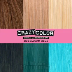 Crazy Color Semi-Permanent Hair Dye 100ml (Bubblegum Blue)