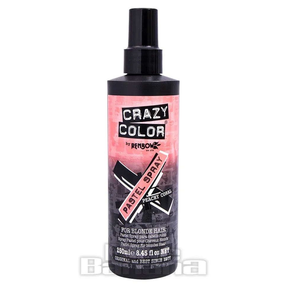 Crazy Color Temporary Pastel Hair Spray 250ml (Peachy Coral)