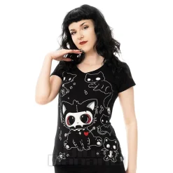 Cupcake Cult Phantom Kitty T-Shirt (Black)