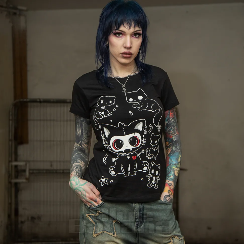 Cupcake Cult Phantom Kitty T-Shirt (Black)
