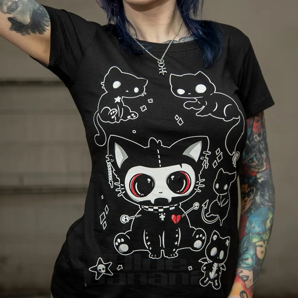 Cupcake Cult Phantom Kitty T-Shirt (Black)