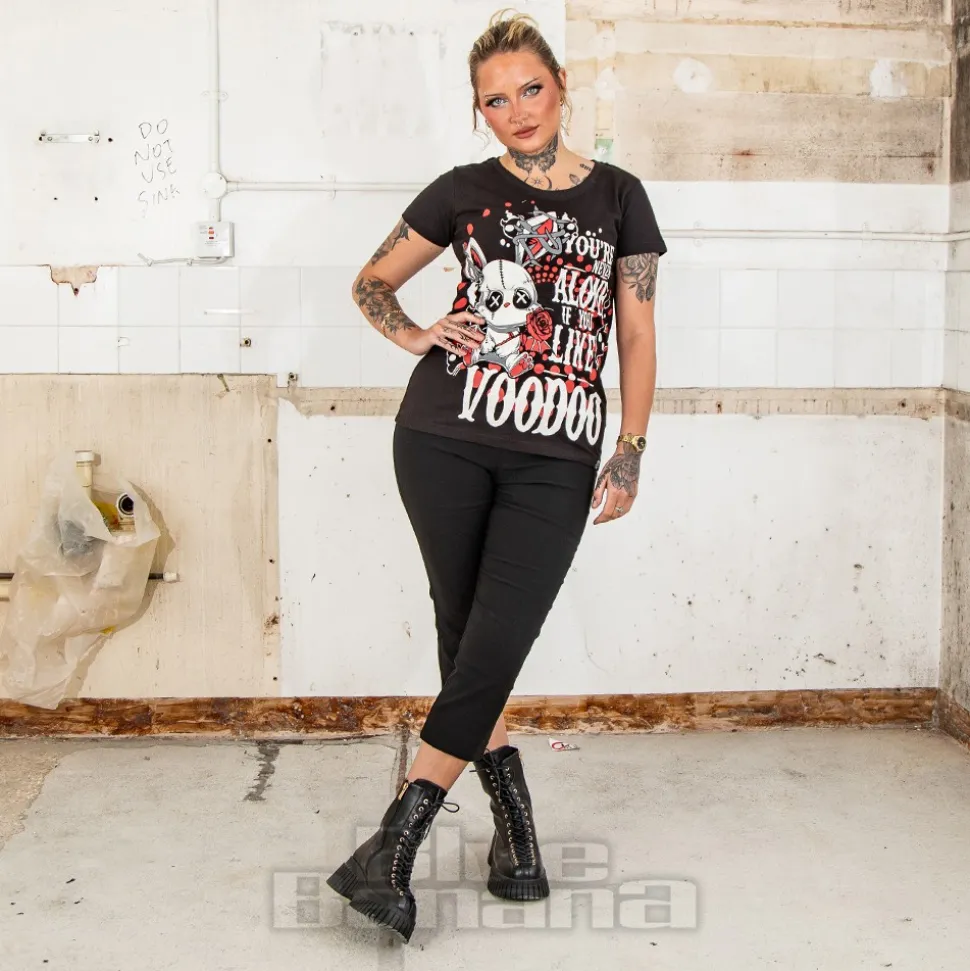 Cupcake Cult Ritual Bunny T-Shirt (Black/Red)