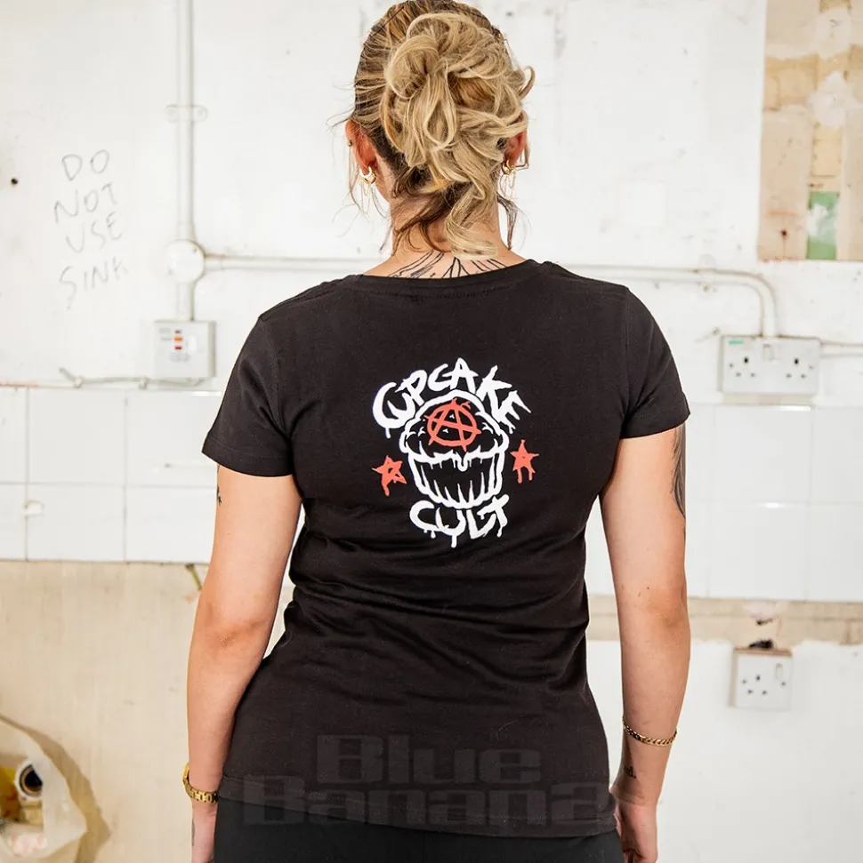 Cupcake Cult Ritual Bunny T-Shirt (Black/Red)