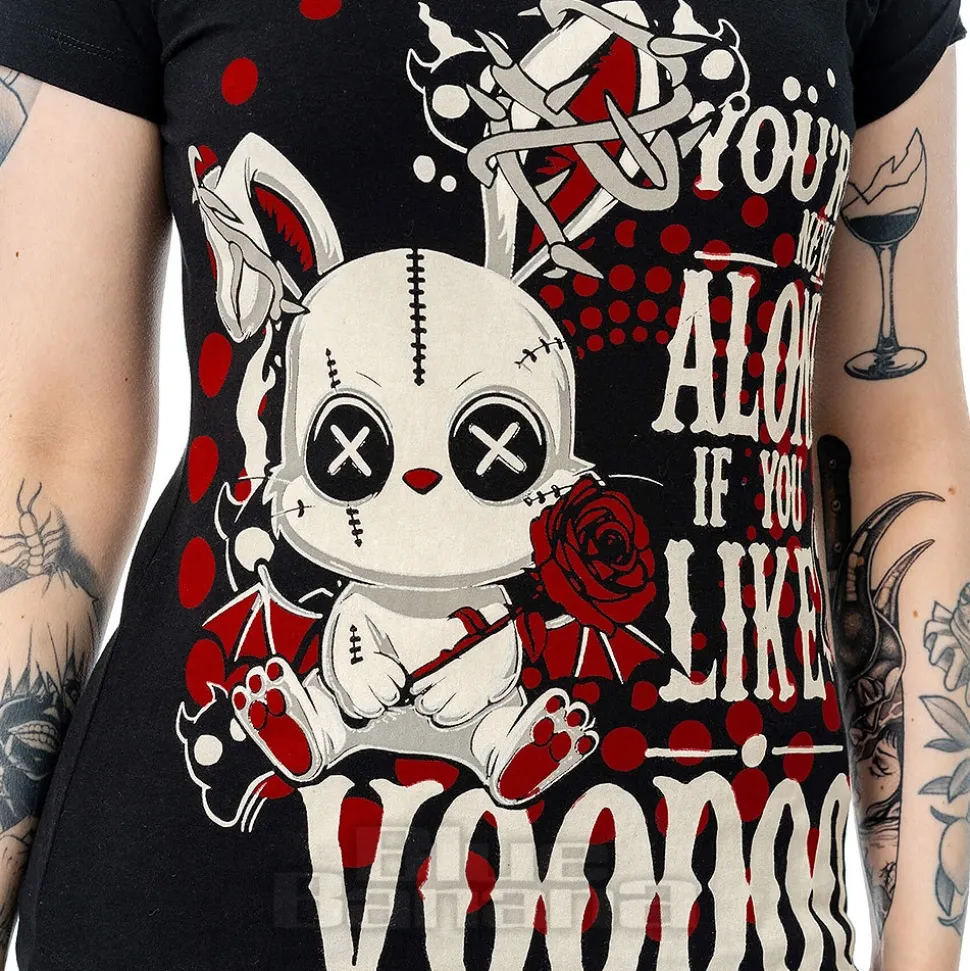 Cupcake Cult Ritual Bunny T-Shirt (Black/Red)