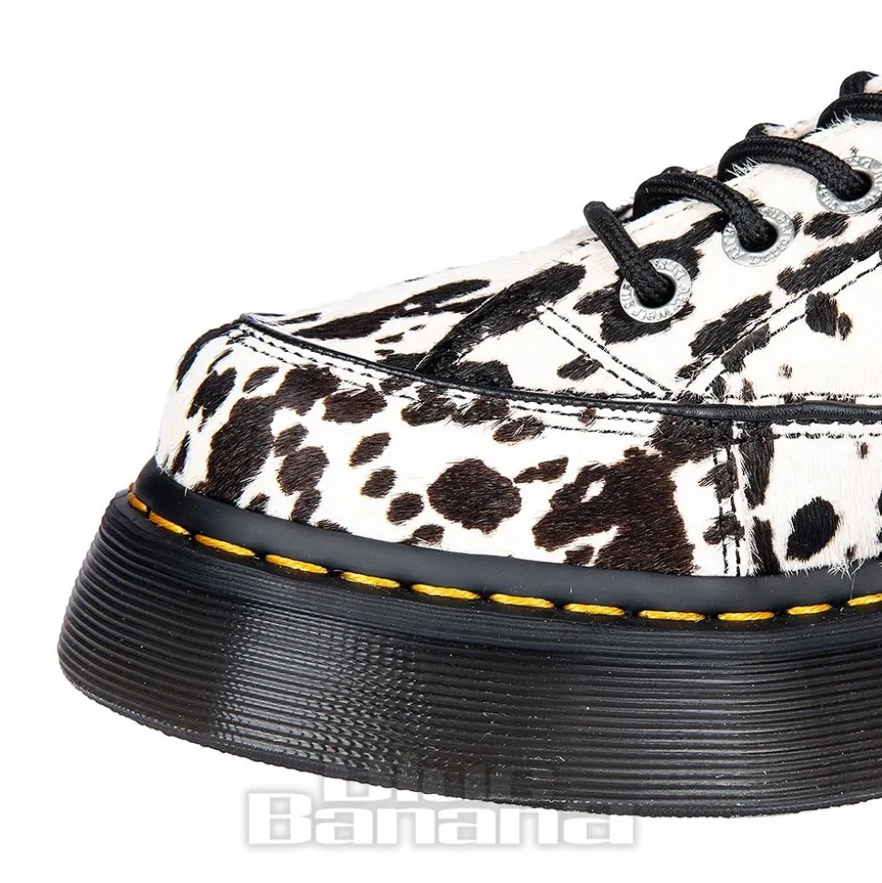 Dr Martens Buzz 5 Eye Dalmatian Shoe (Black & Cream)