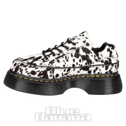 Dr Martens Buzz 5 Eye Dalmatian Shoe (Black & Cream)
