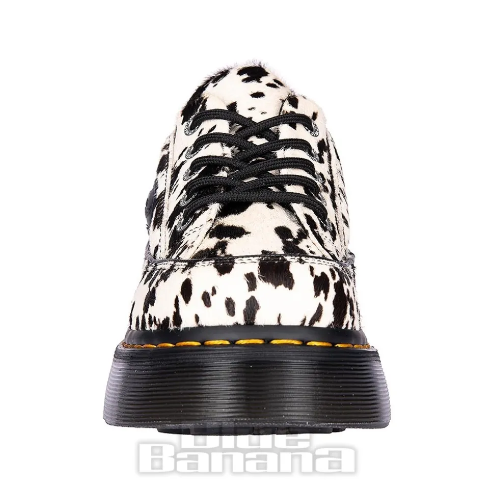 Dr Martens Buzz 5 Eye Dalmatian Shoe (Black & Cream)