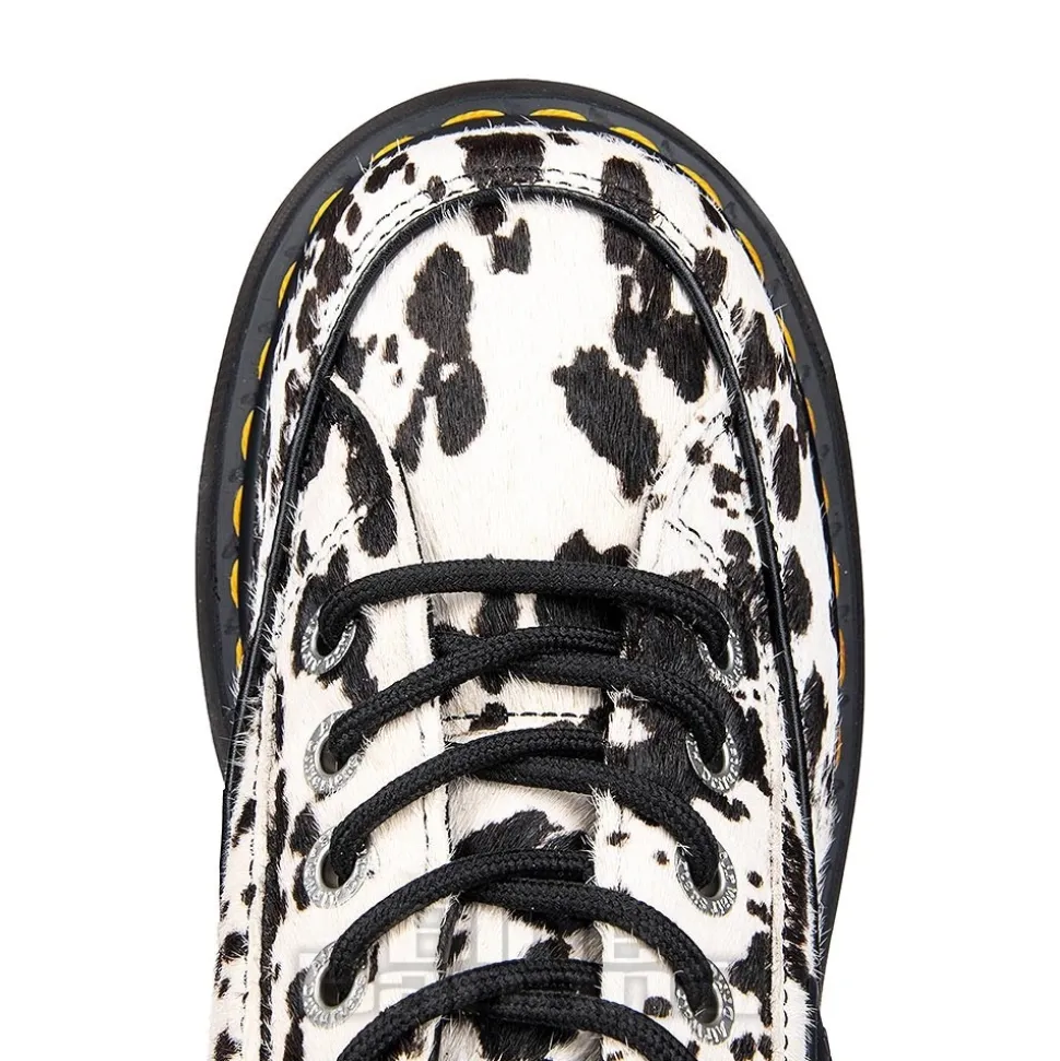 Dr Martens Buzz 5 Eye Dalmatian Shoe (Black & Cream)
